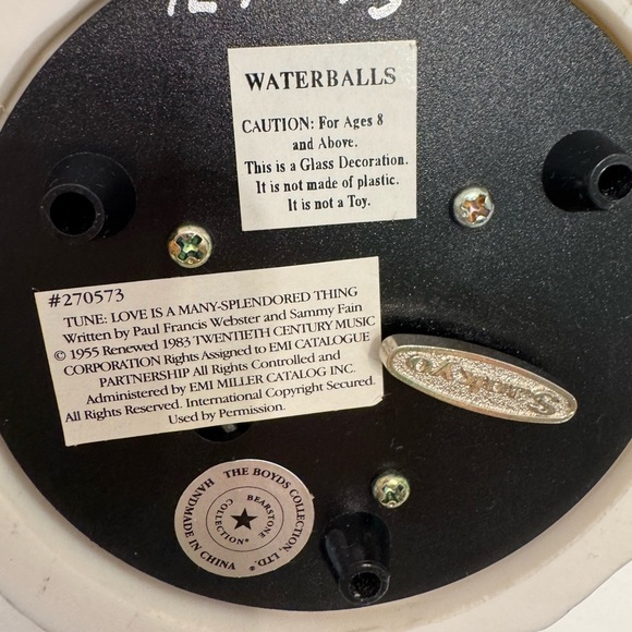 Wedding Bear, anniversary , keepsake musical snow globe. Great for a gift - Picture 3 of 4